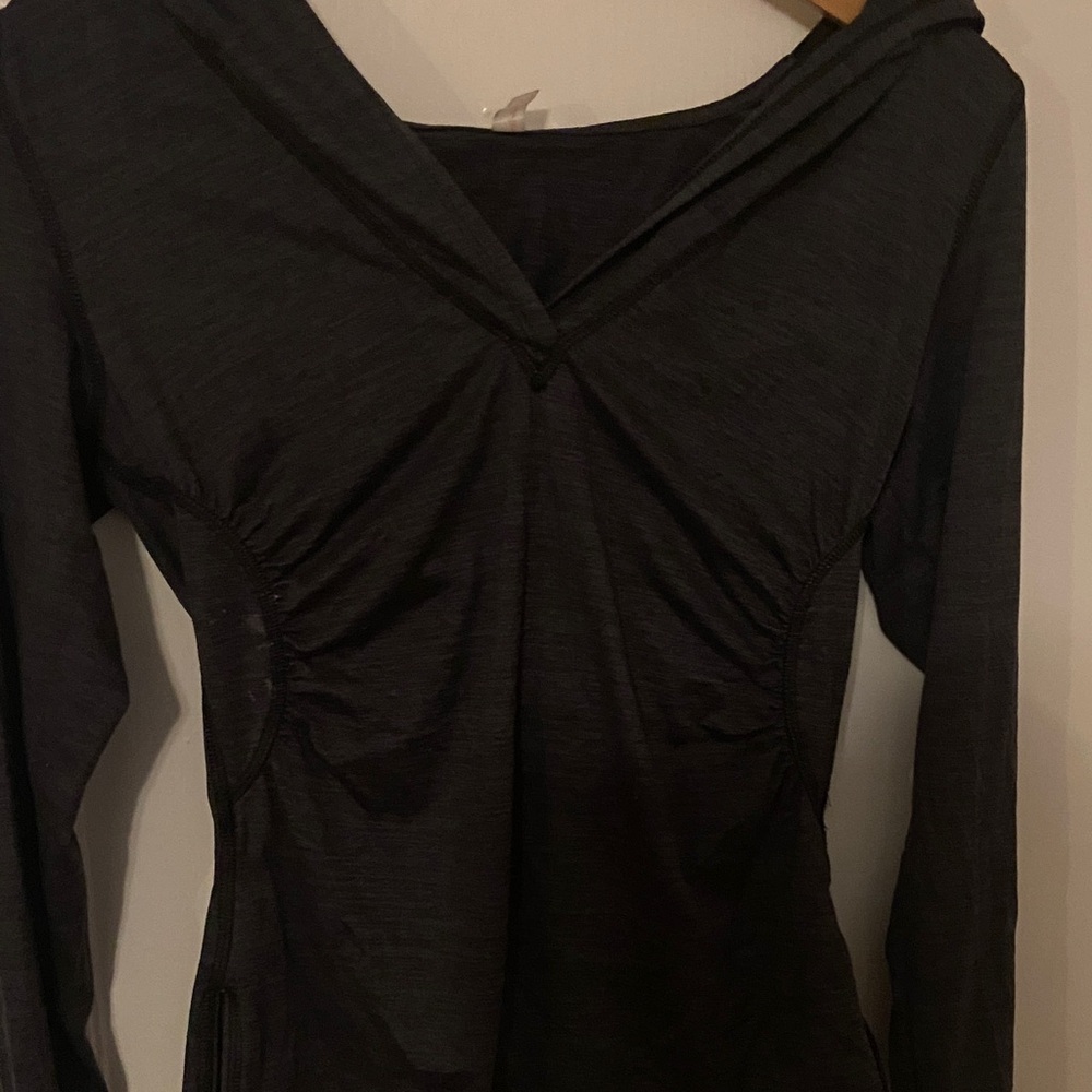 Free people movement hooded Gray Long Sleeve Top